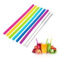 OEM Straight and Bent Shape Practical Bar Tools Food Grade BPA-Free Silicone Drinking Straw and Silicone straw headgear